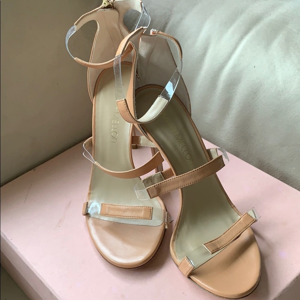 Tamara Mellon Nude PVC Strappy Heels